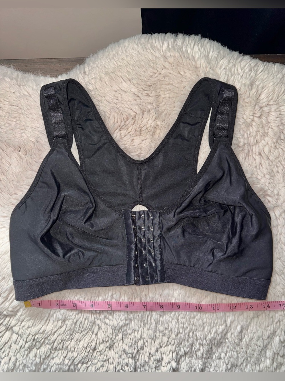 Adjustable Front Closure Post Recovery Black Bra Women’s Size XL
